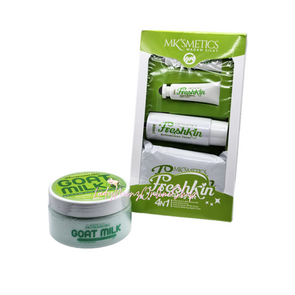 Mksmetics Freshkin 4in1 Set and Goat Milk Body Scrub Combo