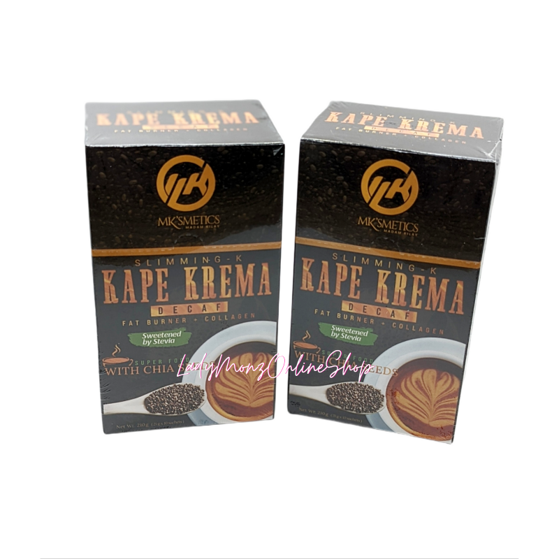 (2 Boxes) Slimming-K Kape Krema Decaf with Chia Seeds