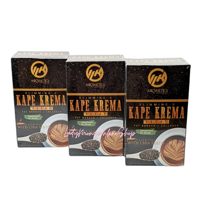 (3 Boxes) Slimming-K Kape Krema Decaf with Chia Seeds