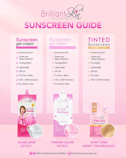 Brilliant Skin Sunscreen Gel-Cream w/ SPF30 & Tinted Sunscreen w/ SPF50