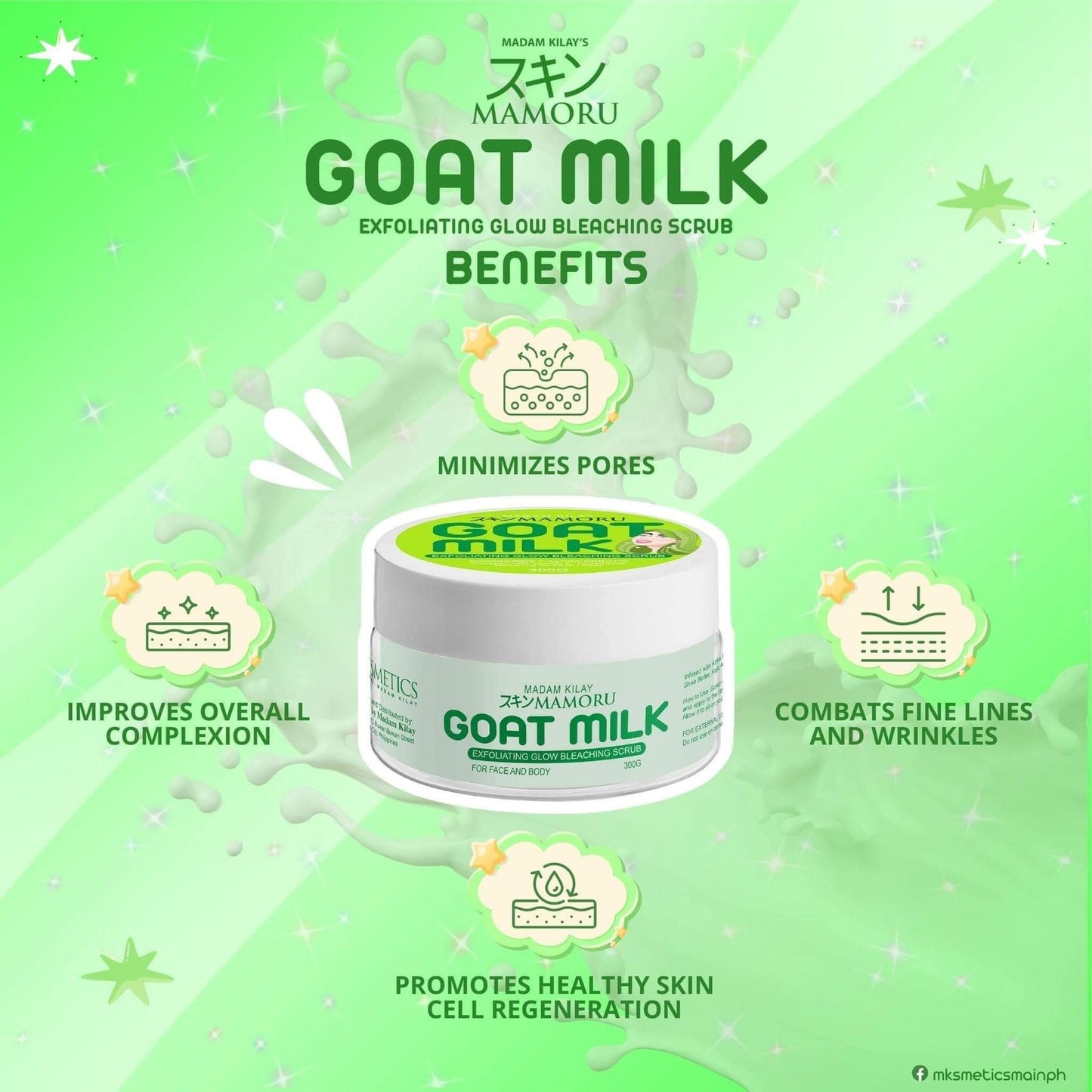 Mamoru Goat Milk Exfoliating Glow Bleaching Scrub