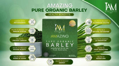 (2 Boxes) IAM Worldwide Amazing Pure Organic Barley