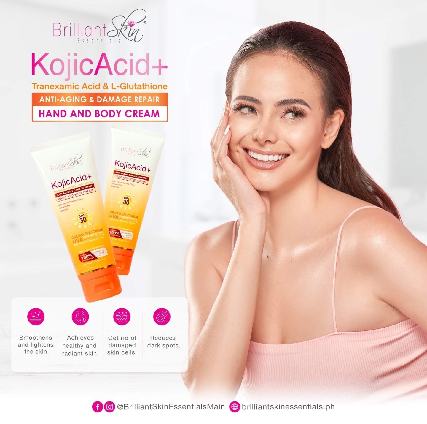 (2 Bottles) Brilliant Skin Kojic Acid Lotion (120g)