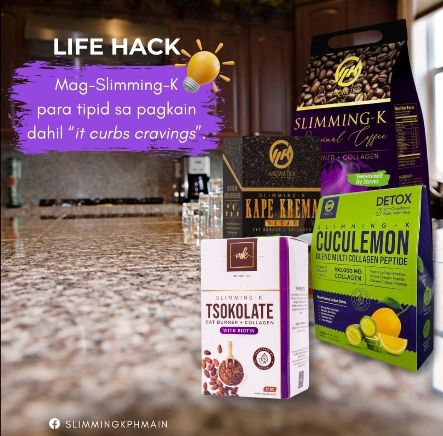 Slimming-K Kape Krema & Tsokolate Drinks Combo